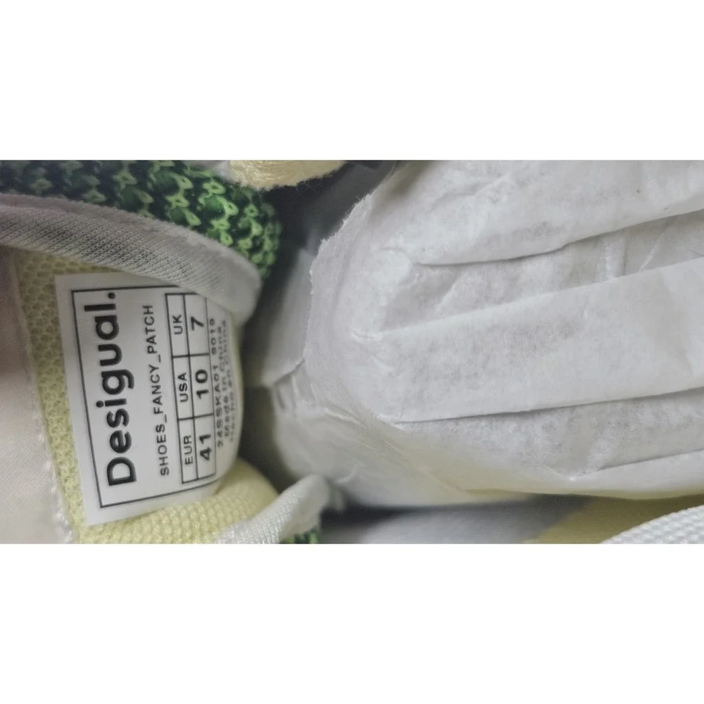 Desigual Women leather fabric patchwork laced up Sneakers Low US 10/EUR41‎